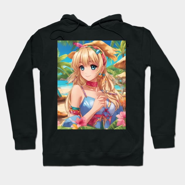 Nerdy and Nice Anime Girl Graphi Hoodie by animegirlnft